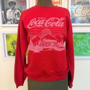 🥤❤️ Vintage Coca-Cola Graphic Crewneck Sweatshirt